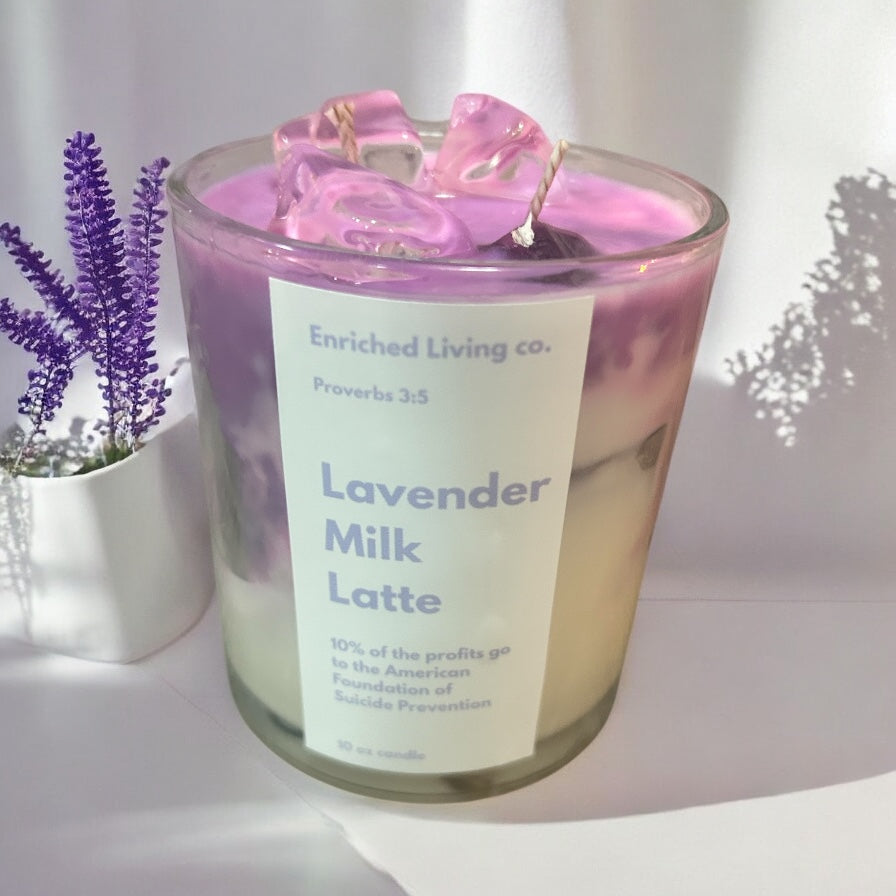 Lavender Milk Latte Candle