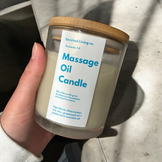 10oz  massage oil candle